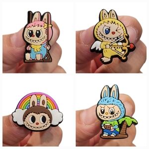 Labubu 4pk Croc Charms Bundle